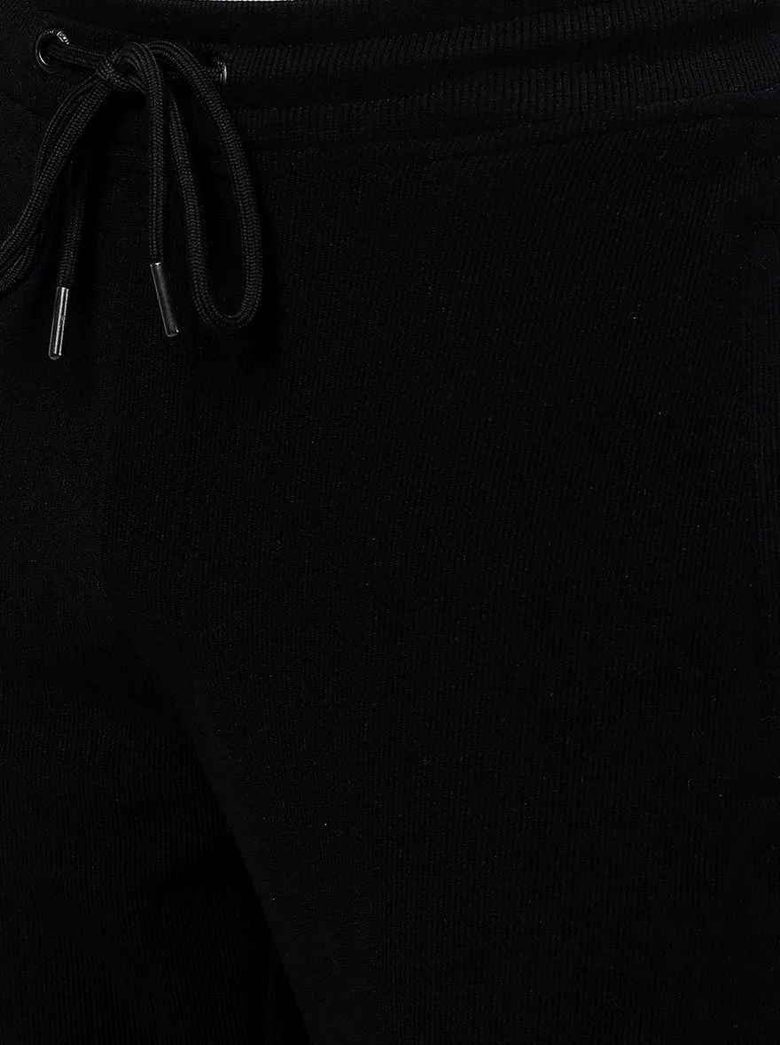 Black Solid Slim Fit Jogger| JadeBlue