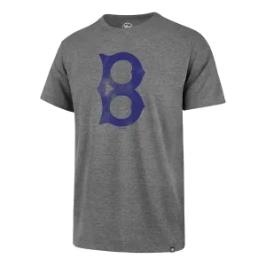 Brooklyn Dodgers 47 Brand Gray with Distressed Logo Throwback Club SS T-Shirt