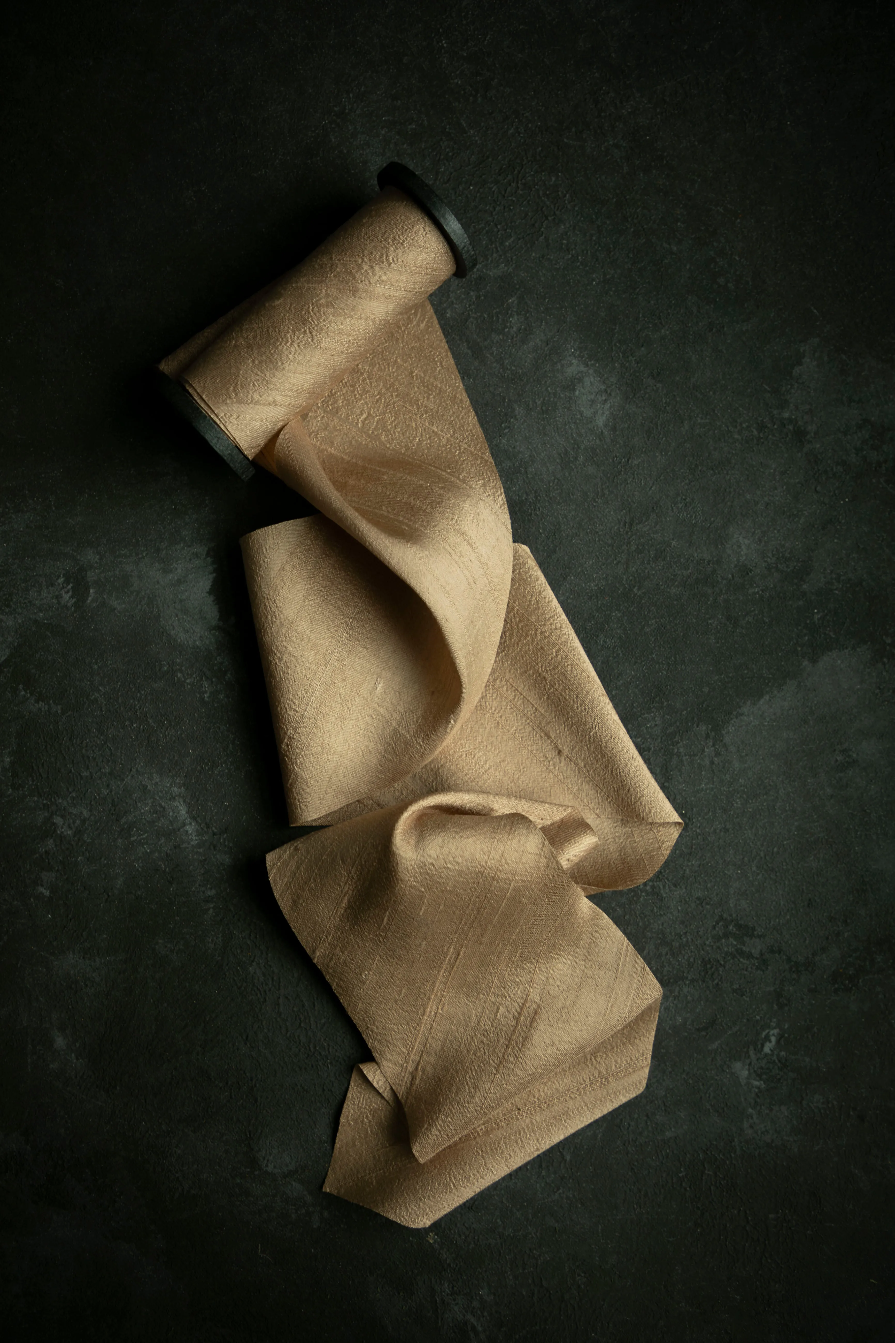 Cinnamon {Dupioni} Organic Silk Ribbon