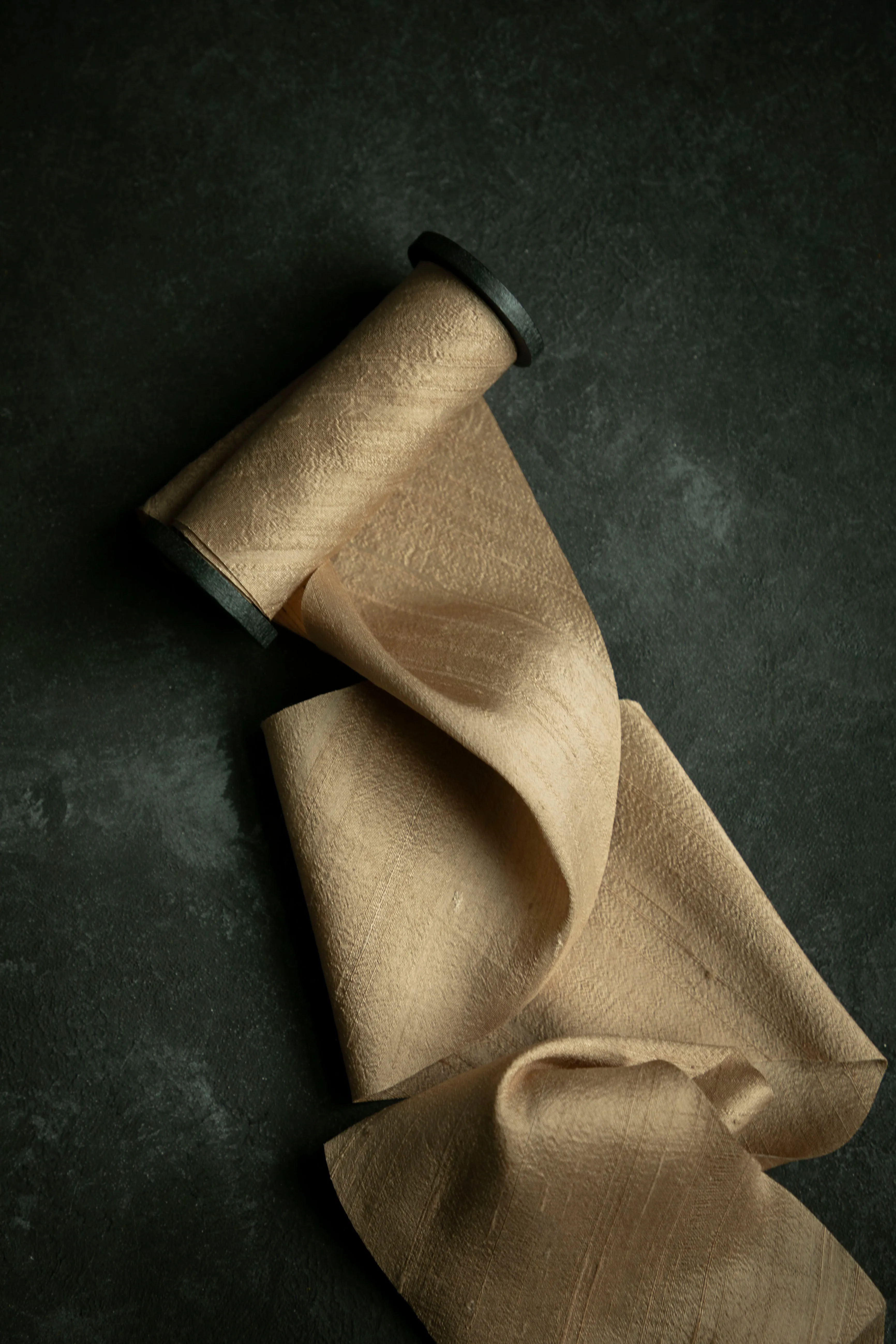 Cinnamon {Dupioni} Organic Silk Ribbon