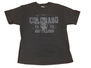 Colorado Buffaloes Champion Black Glitter Style Logo SS Crew Neck T-Shirt (L)