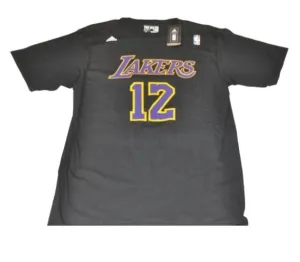 Dwight Howard #12 Los Angeles Lakers Adidas 100% Cotton Black T-Shirt