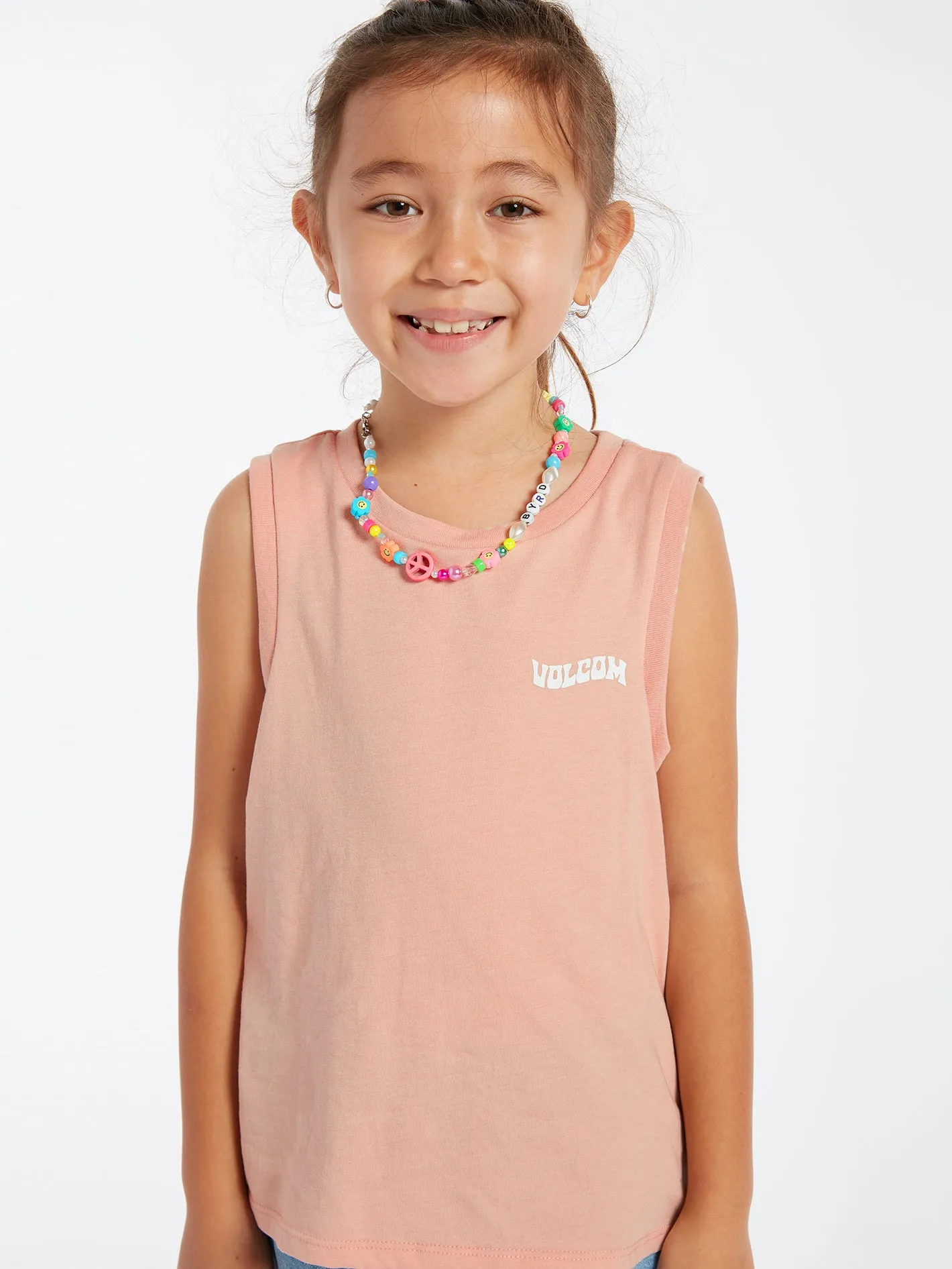 Girls Flexin Muscle Tank - Hazey Pink