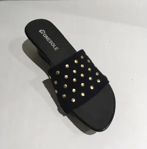 Gold stud on Black Top( shoe not included0