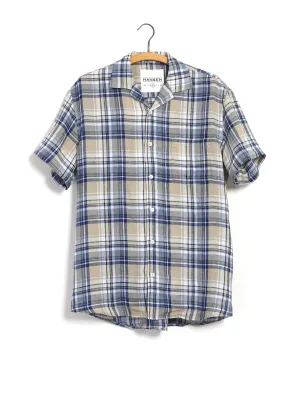 JONNY | Short Sleeve Shirt | Big Blue Checks