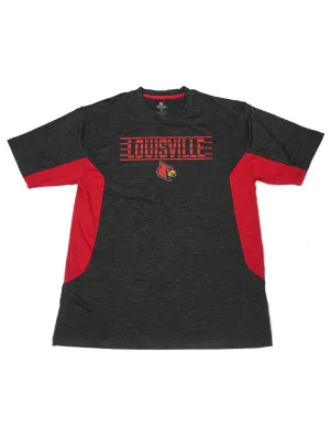 Louisville Cardinals Colosseum Charcoal Gray Static Performance SS T-Shirt (L)