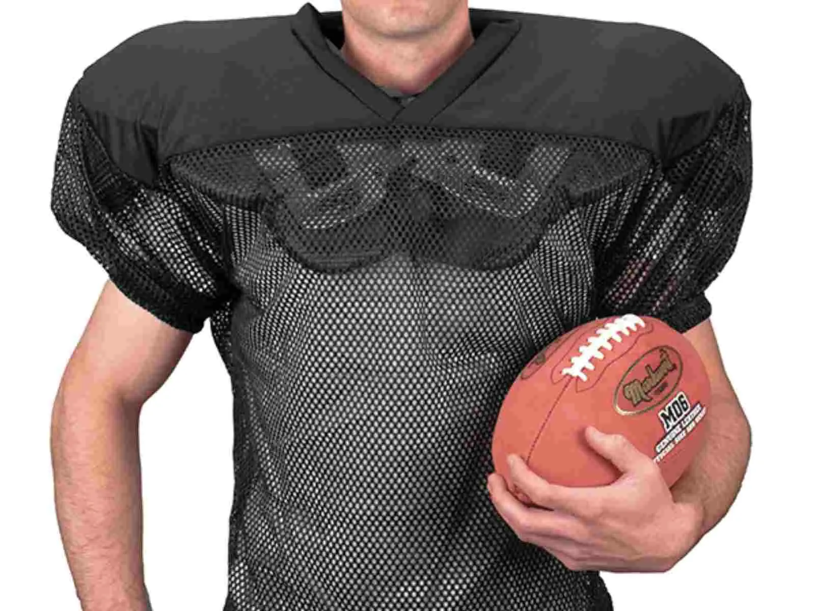 Markwort Adult A70-B Black Football Polyester Mesh Jersey