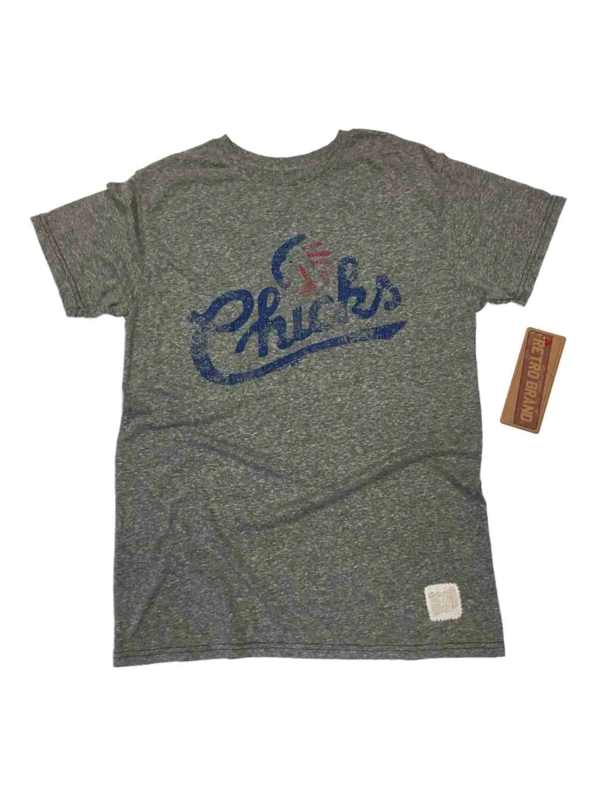 Memphis Chicks Retro Brand Gray Ultra Soft Tri-Blend Short Sleeve Crew T-Shirt