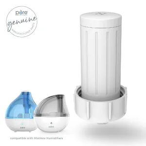 MistAire™ Premium Silver Humidifier with Decalcification Cartridge Filter (PEHUMIDIF & PEHUMGRY)