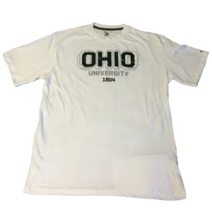 Ohio Bobcats Badger Sport White SS Moisture Management Performance T-Shirt (L)