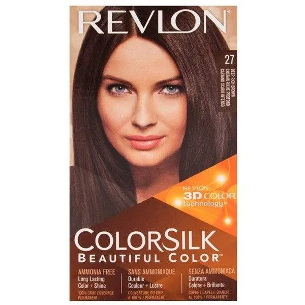 REVLON HAIR COLOR SILK 27 DEEP RICH BROWN