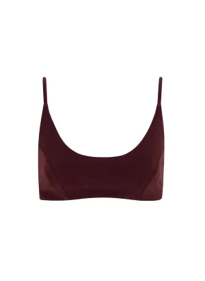 sustainable swimwear top zoe wine