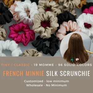 Tiny Silk Scrunchie Custom Wholesale - French Minnie Classic For Adult / Baby / toddlers