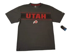 Utah Utes Colosseum Gray Red Black Performance Short Sleeve Crew T-Shirt (L)