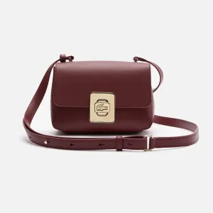 Women's Lacoste Amelia Leather Handbag - Red