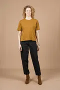 Women's Organic Hemp Boxy Tee | Ochre